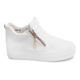 Zapatillas altas con cuña H42 Blanco Zapatillas altas con cuña H42 Blanco