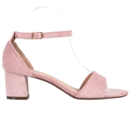 Seastar Cómodas sandalias de tacón rosa