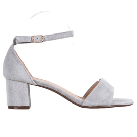 Seastar Cómodas sandalias de tacón gris