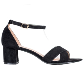 Seastar Sandalias de gamuza con estilo negro