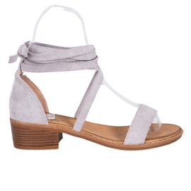Sandalias atadas gris