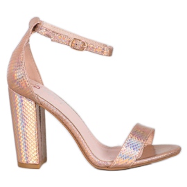 Seastar Sandalias brillantes sexy dorado