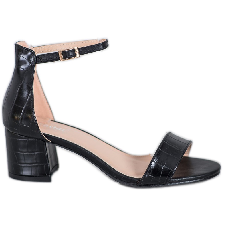 Seastar Sandalias con cuero ecológico negro