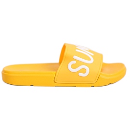 SHELOVET Zapatillas de goma amarillo