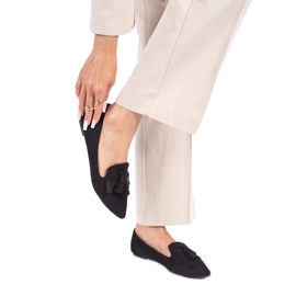 Mocasines con flecos negro