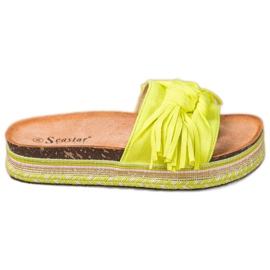 Seastar Zapatillas Con Flecos amarillo