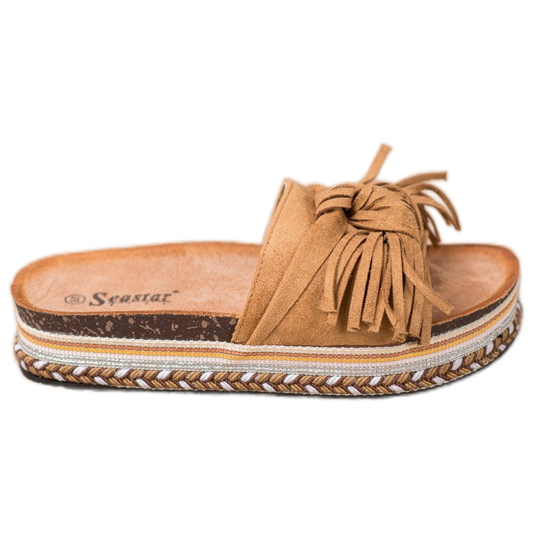 Seastar Zapatillas Con Flecos marrón