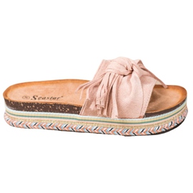 Seastar Zapatillas Con Flecos rosa