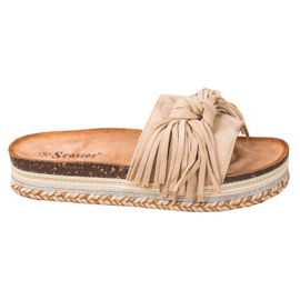 Seastar Zapatillas Con Flecos marrón