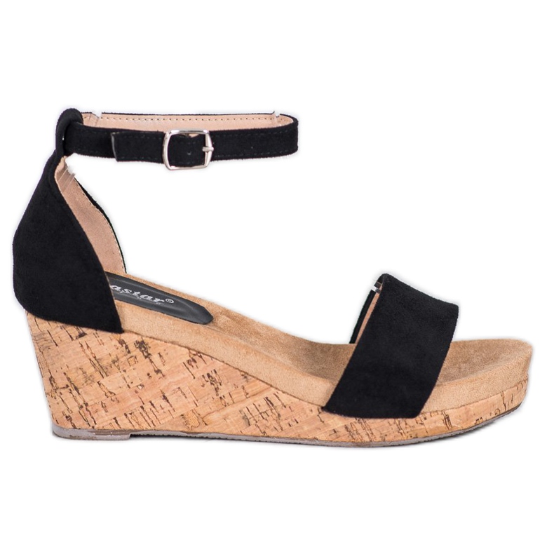 Seastar Sandalias de cuña negro