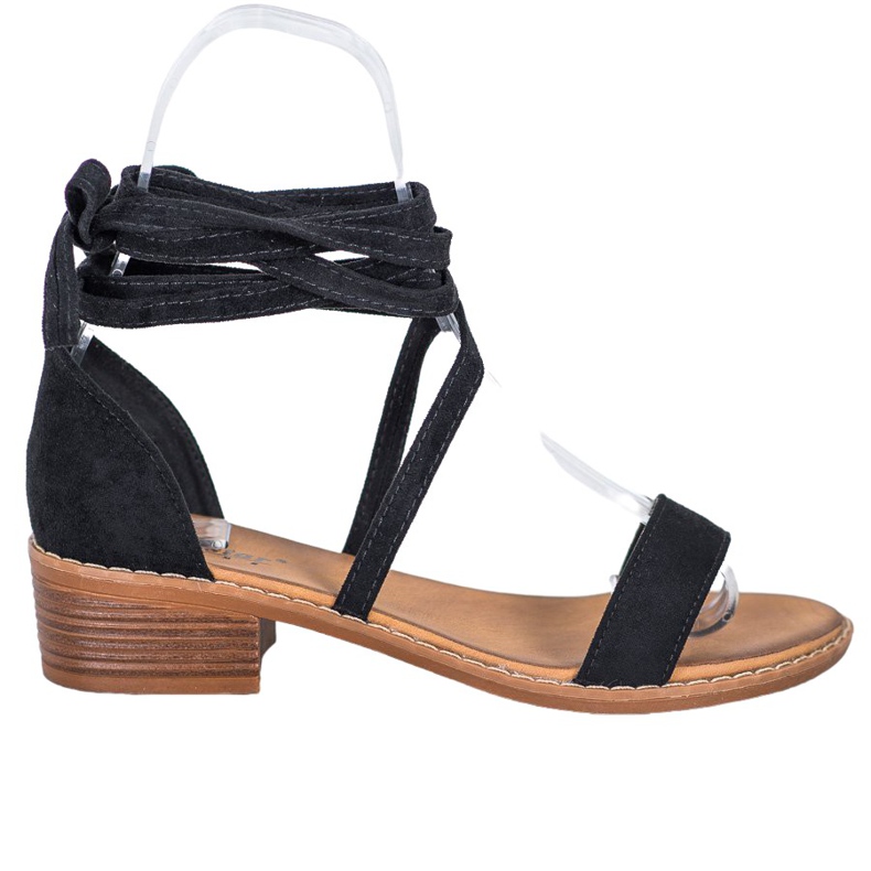 Sandalias atadas negro