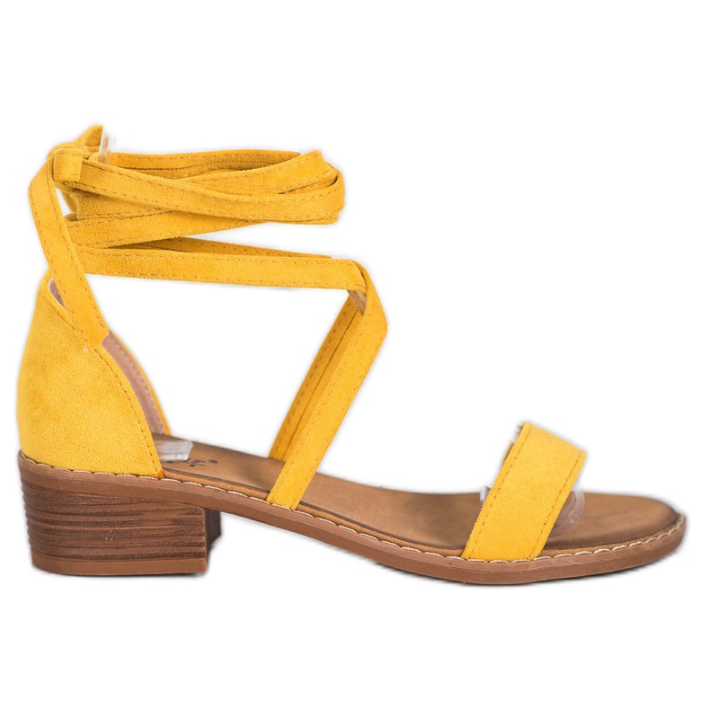 Sandalias atadas amarillo Sandalias atadas amarillo