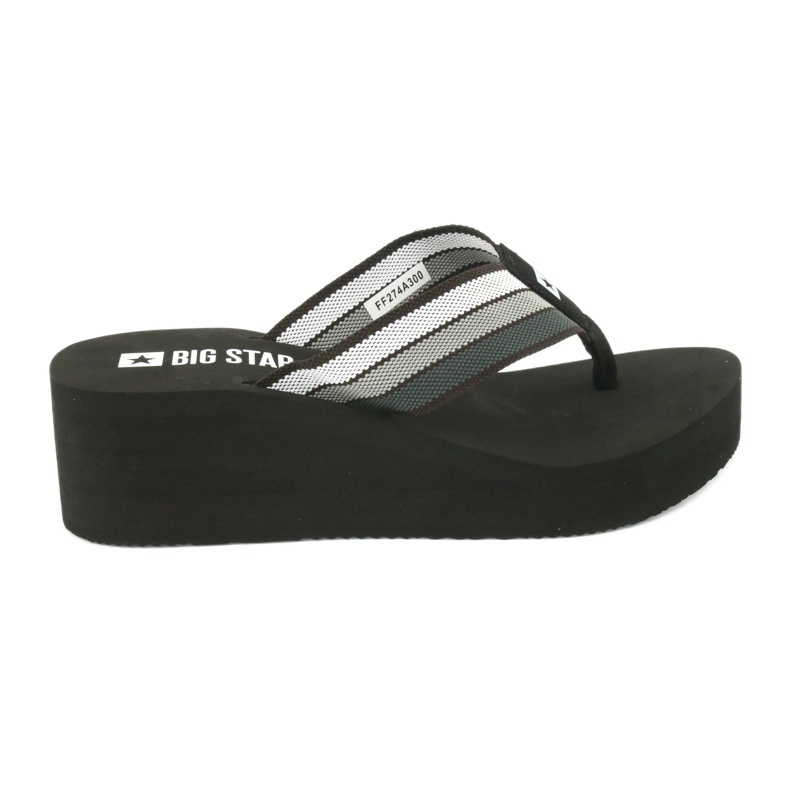 Chanclas Big Star con cuña 274A300 negro gris