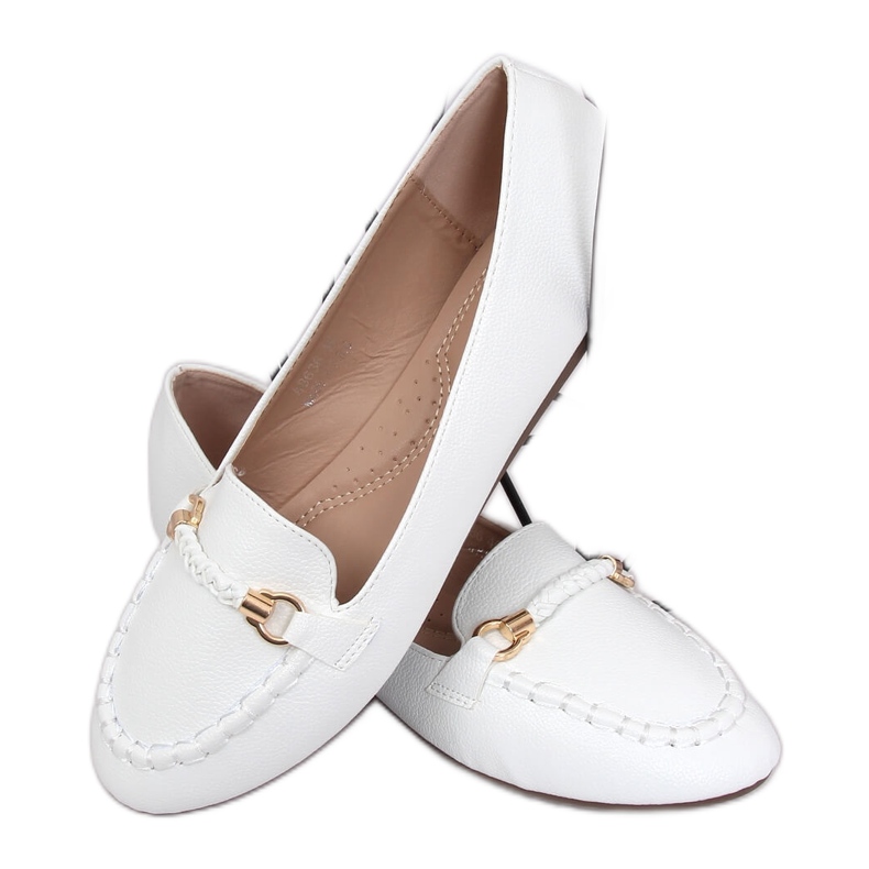 Mocasines de mujer blancos A8636 Blanco Mocasines de mujer blancos A8636 Blanco