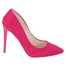 Zapatos de salón con tacón fucsia NF-51P Fucsia rosado