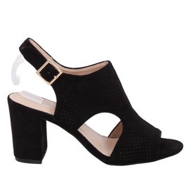 Sandalias de tacón negras 99-33A Black negro