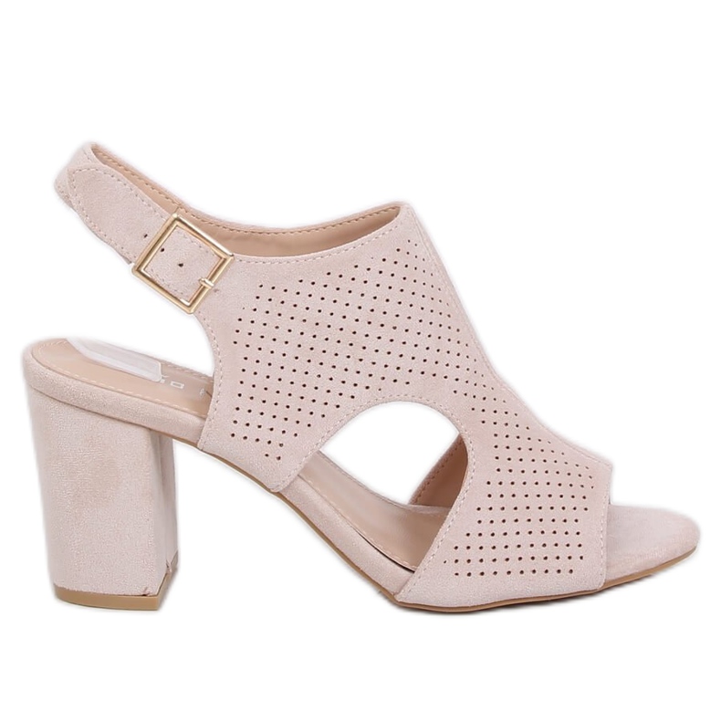 Sandalias de tacón beige 99-33A Beige Sandalias de tacón beige 99-33A Beige