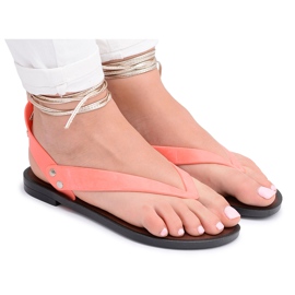 Sandalias anudadas de neón Lu Boo Japanese Meliski Florence rosado Sandalias anudadas de neón Lu Boo Japanese Meliski Florence rosado