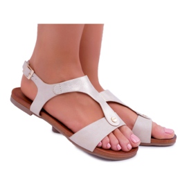 S.Barski Sandalias Verner planas doradas para mujer dorado S.Barski Sandalias Verner planas doradas para mujer dorado
