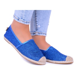 Alpargatas de mujer Lu Boo Cornflower Slip On Brocade Miravet azul Alpargatas de mujer Lu Boo Cornflower Slip On Brocade Miravet azul