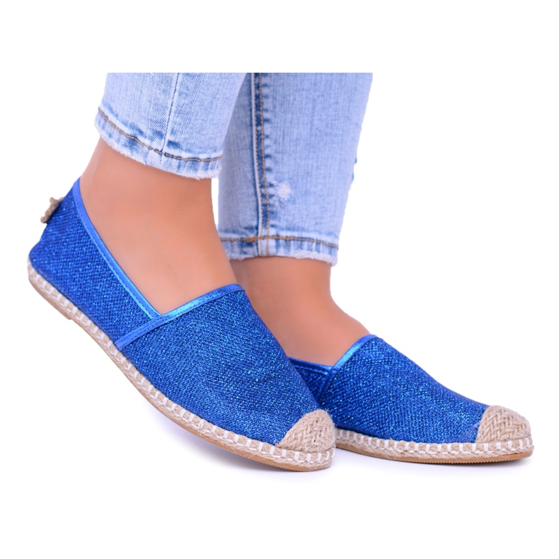 Alpargatas de mujer Lu Boo Cornflower Slip On Brocade Miravet azul