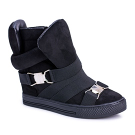 Zapatillas de Mujer Lu Boo con bandas elásticas Negro Pumpes Zapatillas de Mujer Lu Boo con bandas elásticas Negro Pumpes