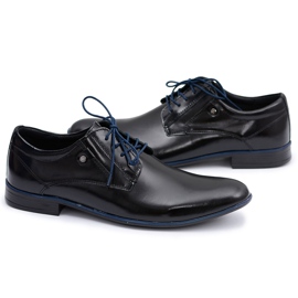 KOMODO Zapatos elegantes en cuero negros de Massimiliano