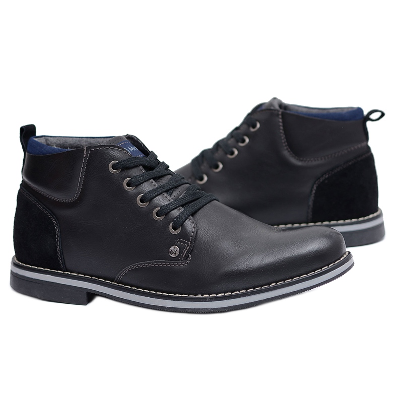 Mckeylor Botas de abrigo para hombre negras Cruzo negro