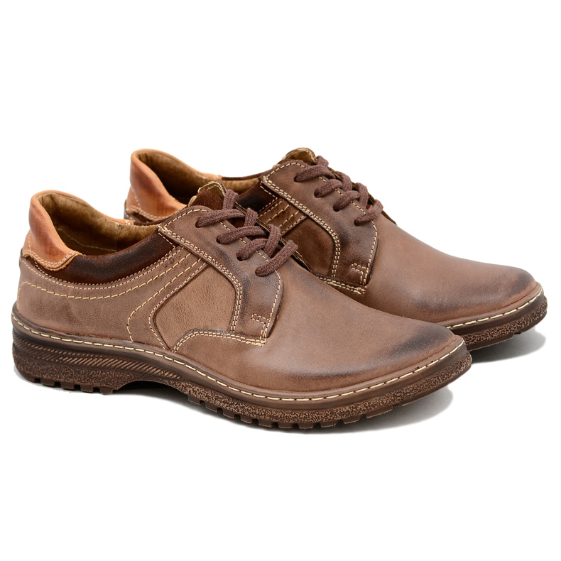 KOMODO Zapatos Ernesto Marrones Hombre Piel Natural marrón