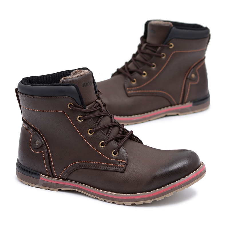 Ax Boxing Botas de abrigo Gibson para hombre marrón