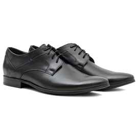 Gejms Elegantes zapatos de cuero negro Gaspare Polish