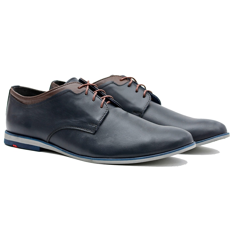 Gejms Zapatos Gianni Hombre Piel Azul Marino
