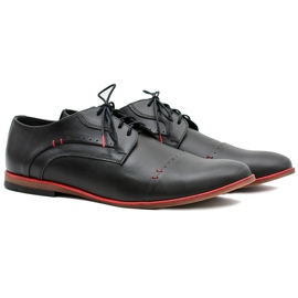 Gejms Zapatos Isacco de cuero negro para hombre elegantes