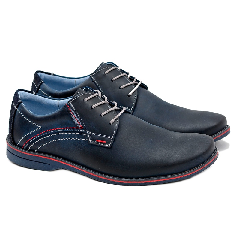 Gino Tuzzi Zapatos de piel azul marino de Martin
