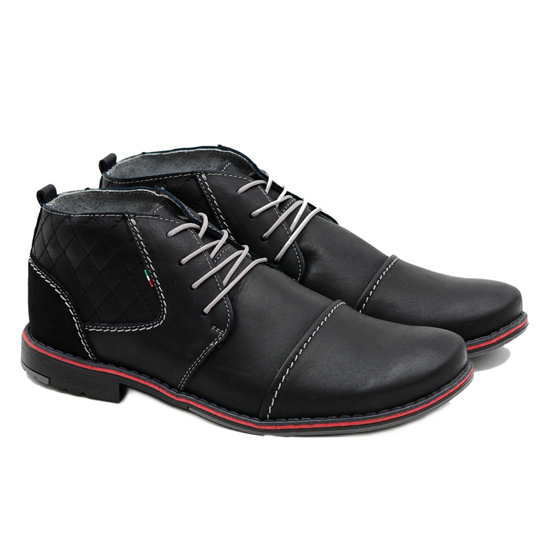 Gino Tuzzi Zapatos altos de cuero negro Danny