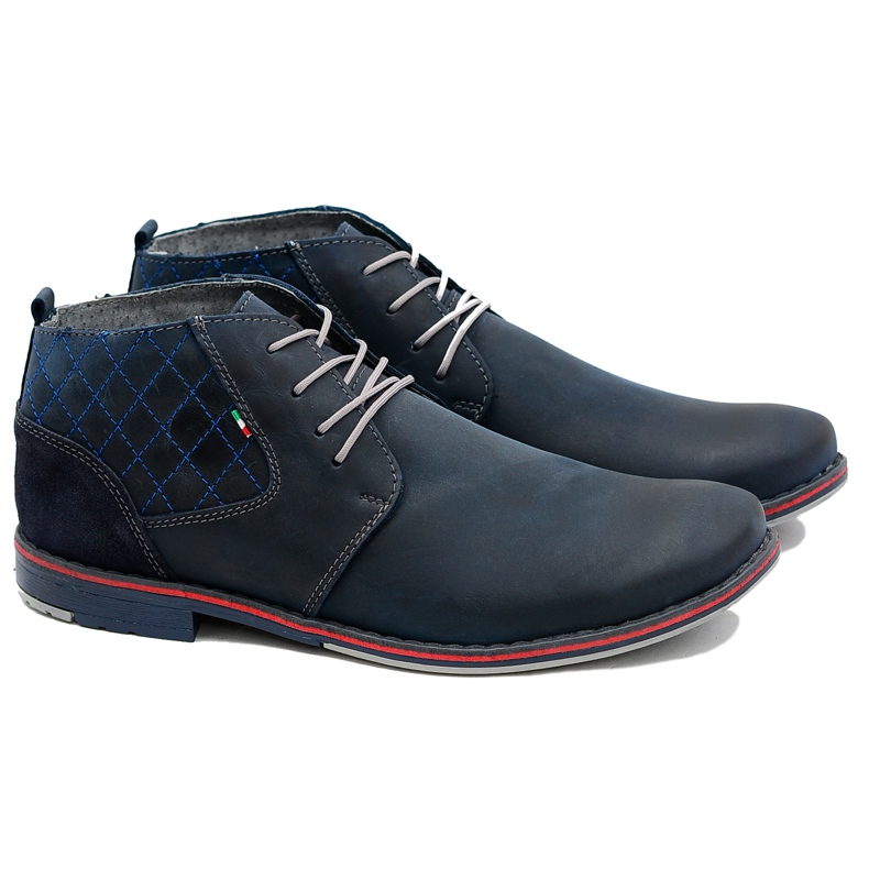 Gino Tuzzi Zapatos de cuero Grenade para hombre Graziano azul marino
