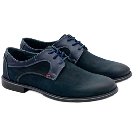 KOMODO Pietro Zapatos de cuero azul marino