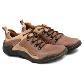 Mario Boschetti Zapatos de trekking de piel Johnny Brown marrón