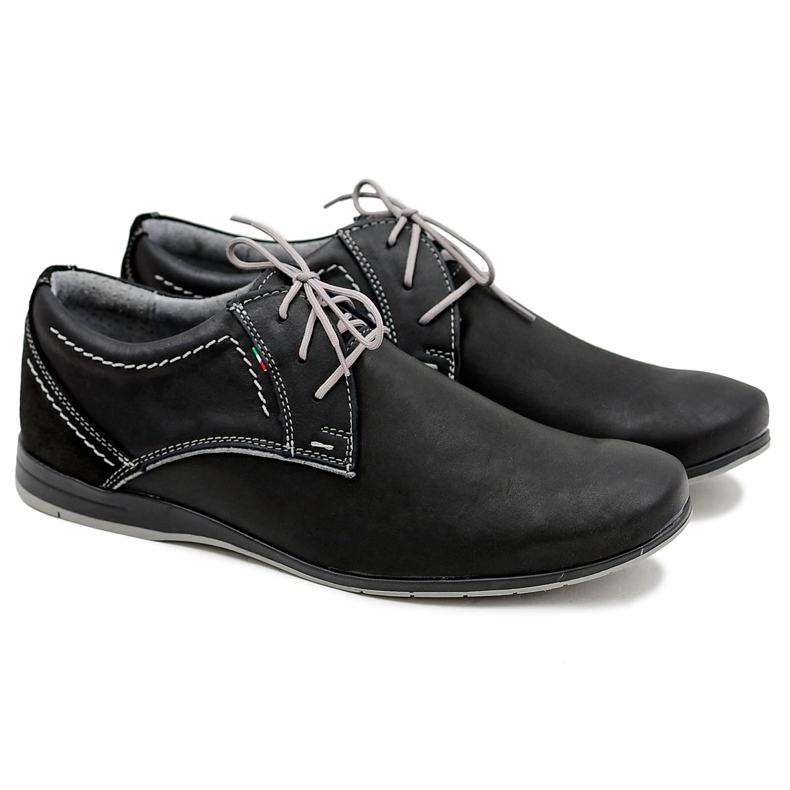 Gino Tuzzi Zapato Casual Hombre Piel Gris Negro Badoo