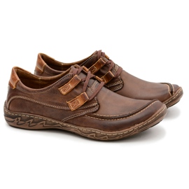 KOMODO Zapatos marrones de cuero para hombre Elton marrón