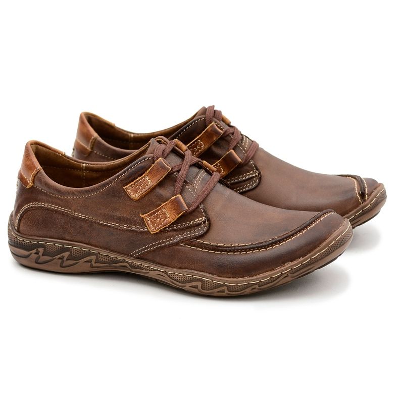 KOMODO Zapatos marrones de cuero para hombre Elton marrón KOMODO Zapatos marrones de cuero para hombre Elton marrón