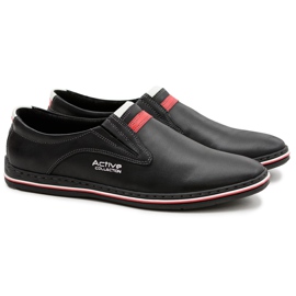 Joker Zapatos sin cordones de cuero negro para hombre Mellos