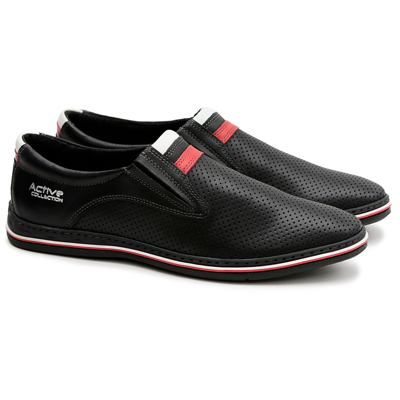 Joker Zapatos sin cordones negros de cuero para hombre Mello