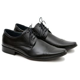 Lema Zapatos formales negros de cuero para hombre de Simon