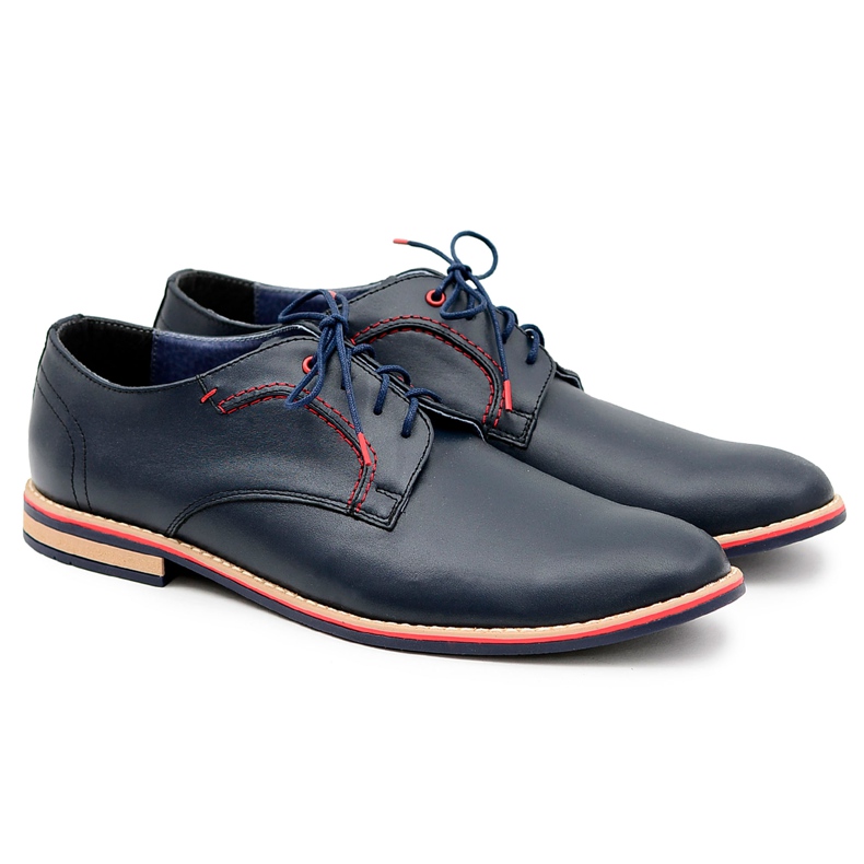 Bednarek Polish Shoes Zapatos Brogues para Hombre Bednarek Elegant Leather Azul Marino Pietro