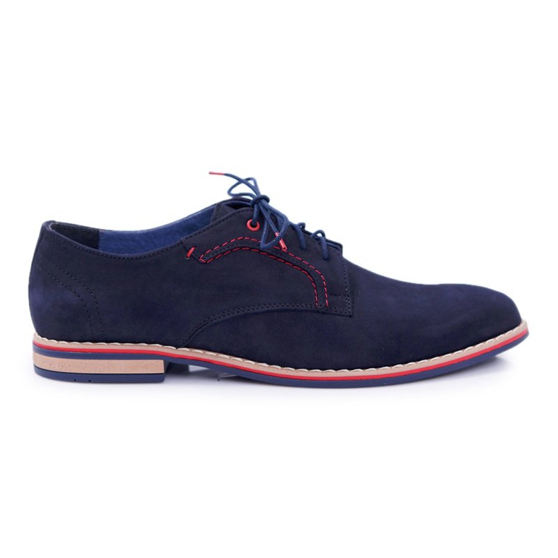 Bednarek Polish Shoes Zapatos Brogues Bednarek Elegant Nubuck Leather Azul Marino Pietro Para Hombre