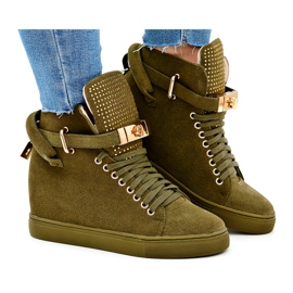 Zapatillas de Mujer Lu Boo Suede Golden Padlock Olive Elani verde
