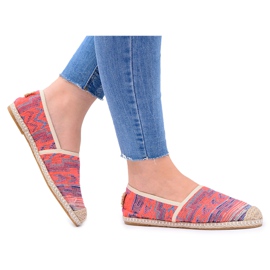 Lu Boo | Alpargatas de Lino de Mujer Aztec Coral Bimbi rosa