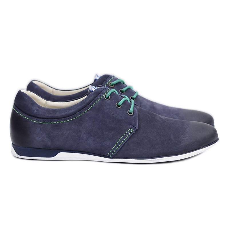 Krisbut Zapatos Dimonde de Piel Hombre Azul Marino