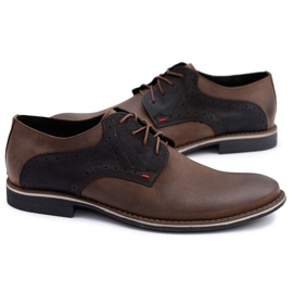 Neex | Zapatos de hombre Control Brown Leather Polish marrón